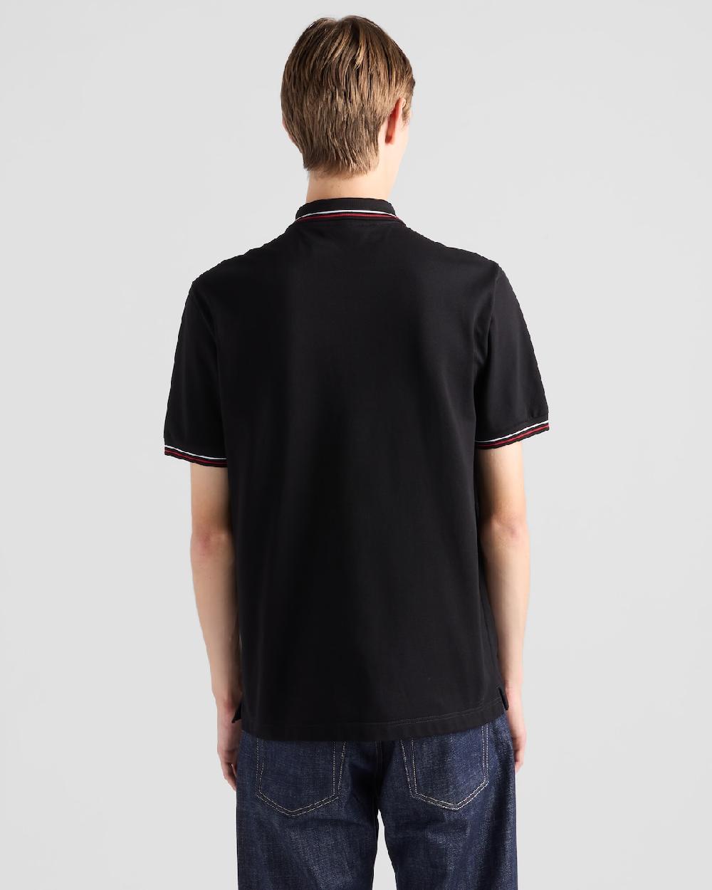 Prada Polo de manga corta en piqué Tienda