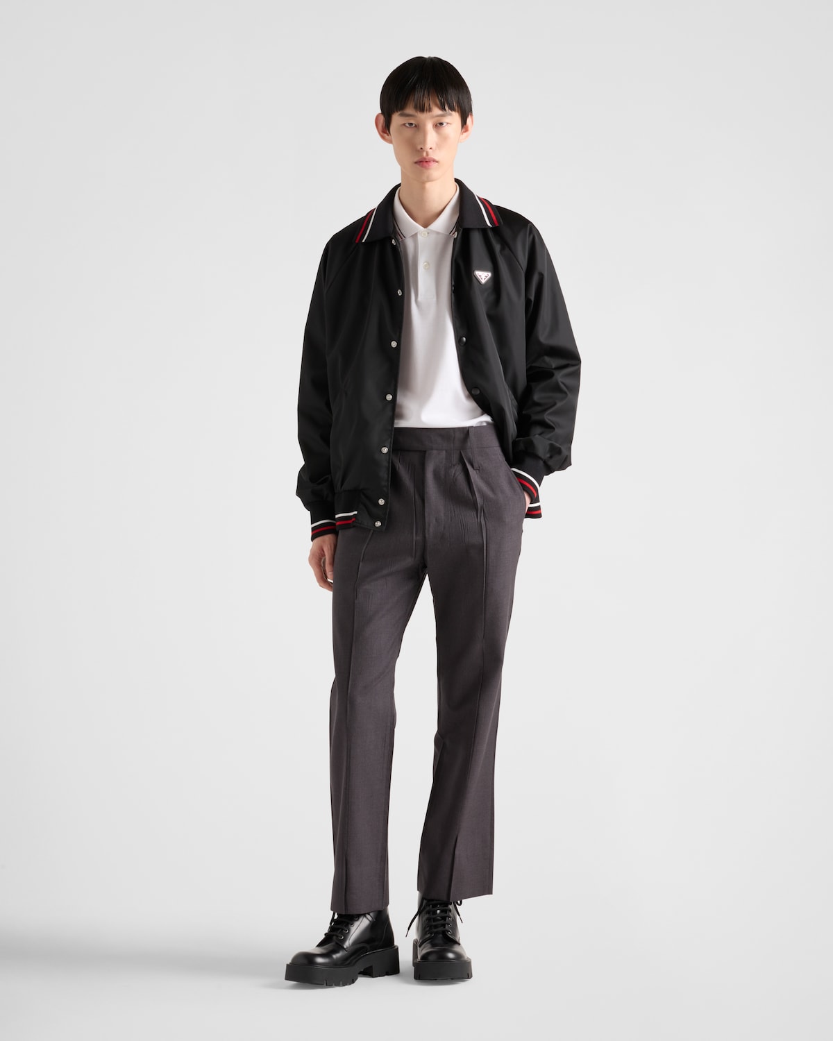 Prada Polo de manga corta en piqué Tienda