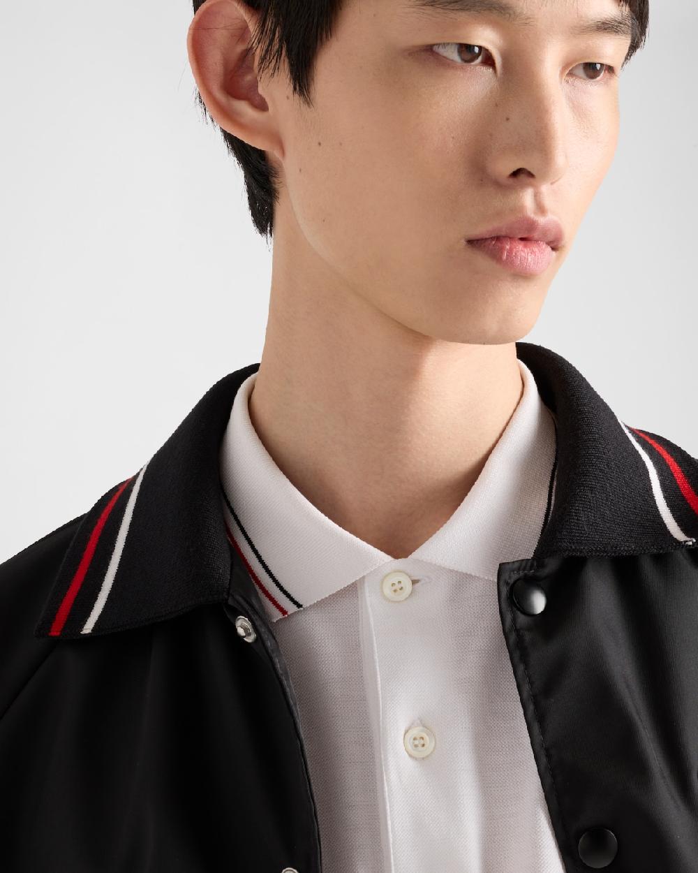 Prada Polo de manga corta en piqué Tienda