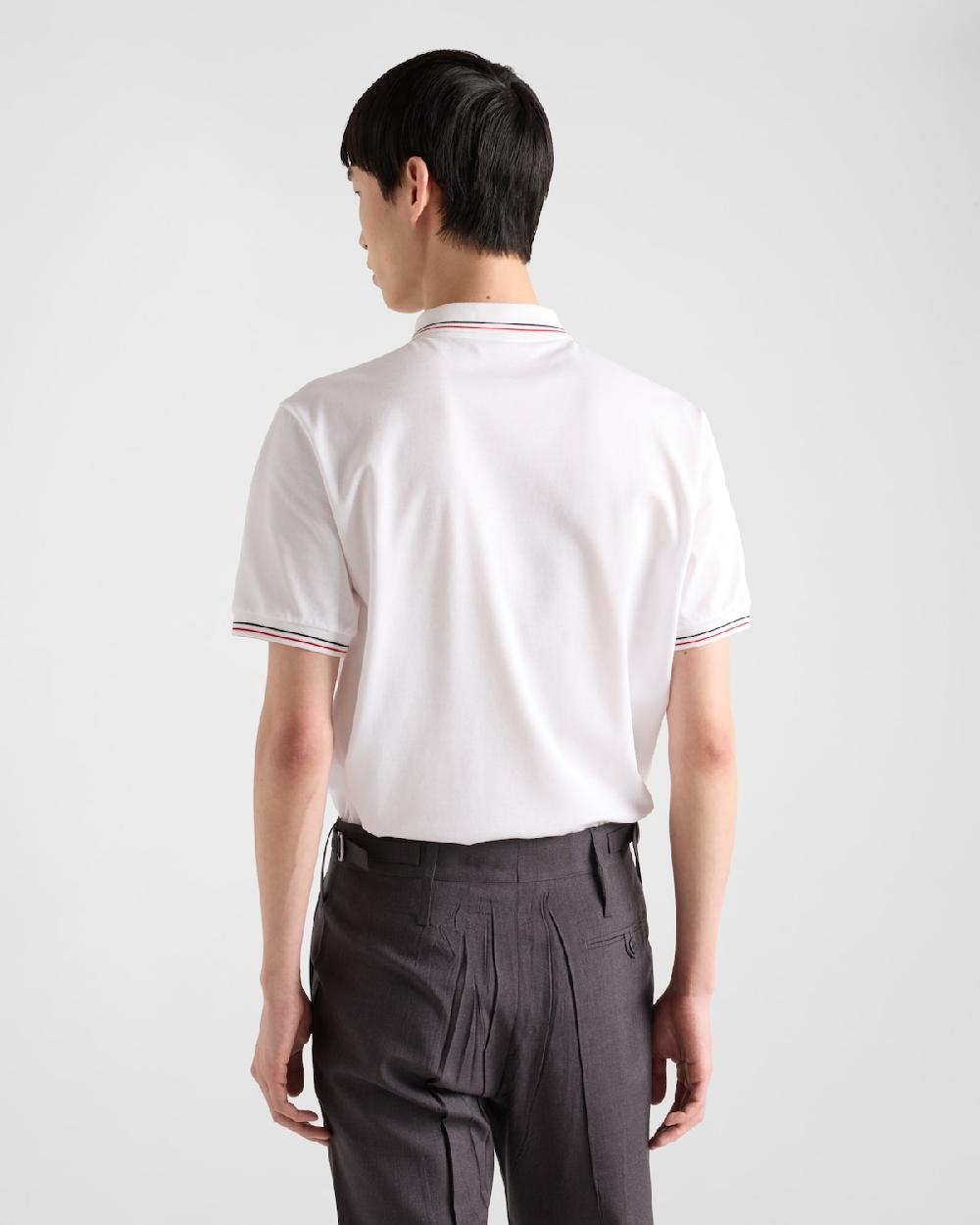 Prada Polo de manga corta en piqué Tienda