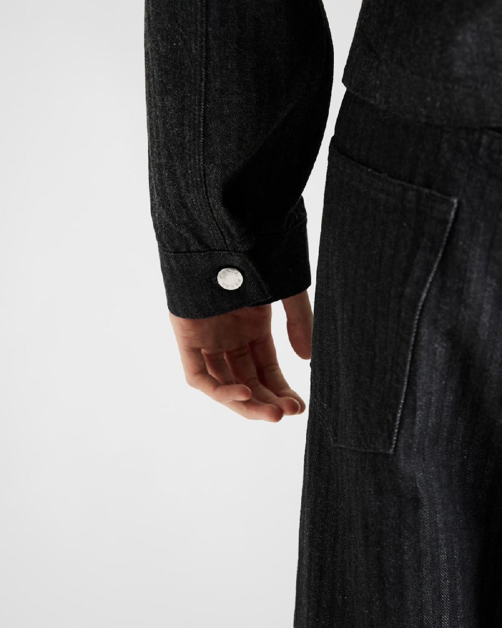 Prada Cazadora estilo sobrecamisa de tejido vaquero en chevrón Mejor oferta