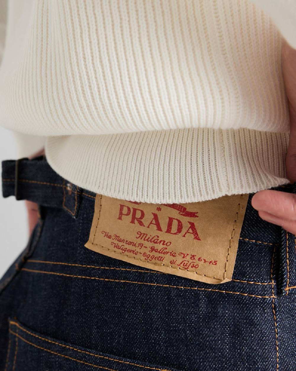 Prada Jersey de algodón con cuello redondo Envío gratis
