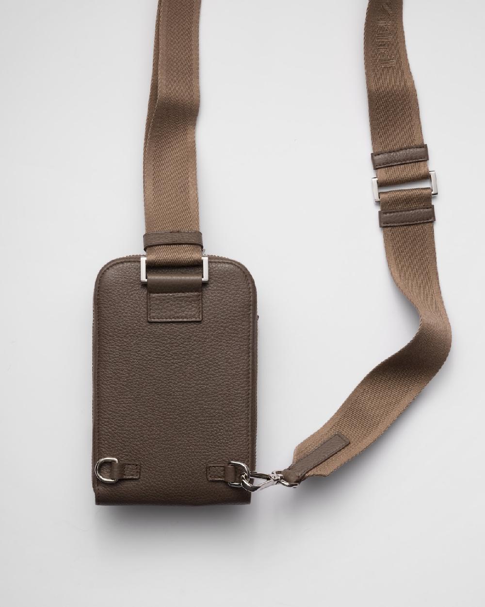 Prada Funda para smartphone de piel Grandes descuentos