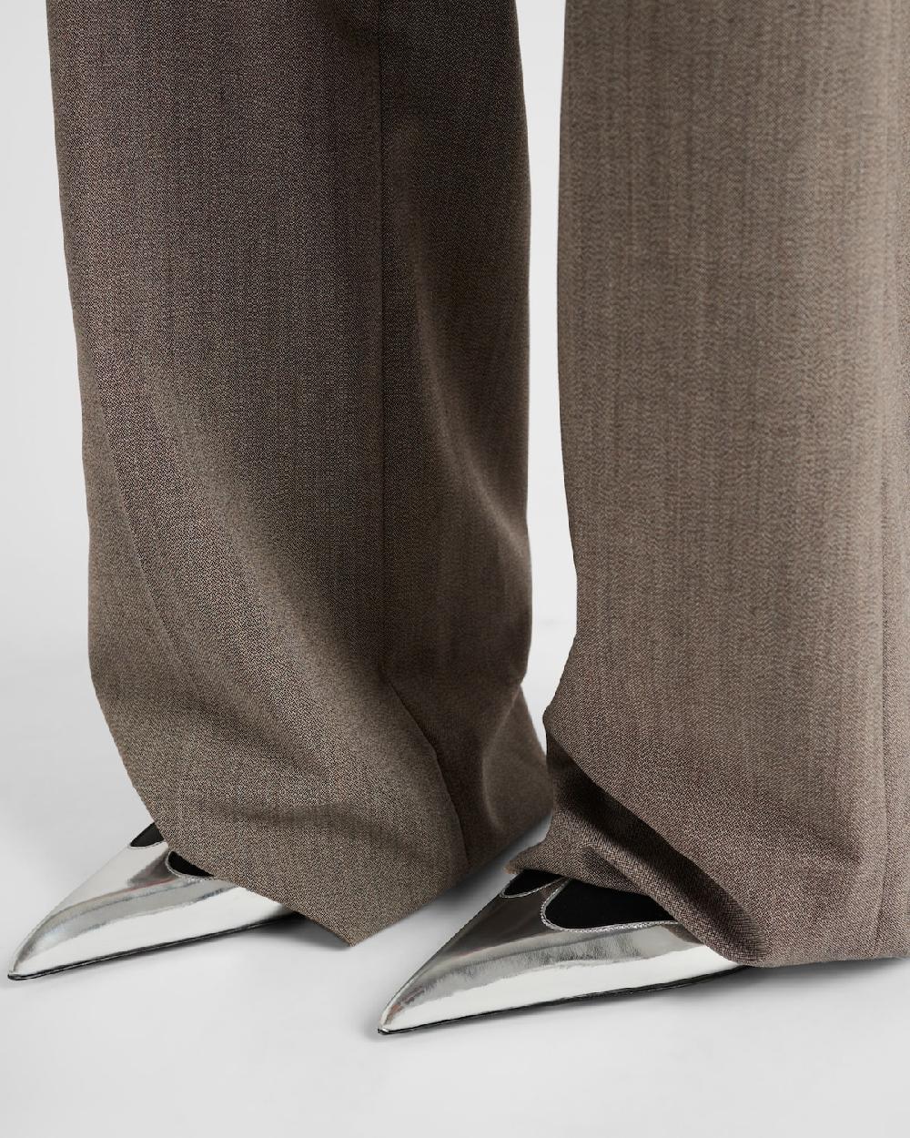 Prada Zapatos de tacón de satén y piel metalizada Descuento por venta flash