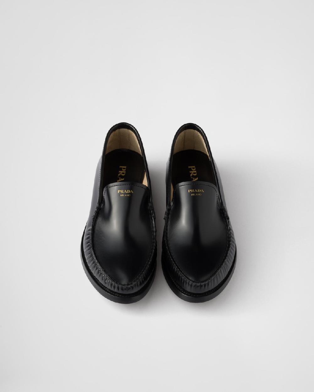 Prada Mocasines de piel cepillada Venta caliente