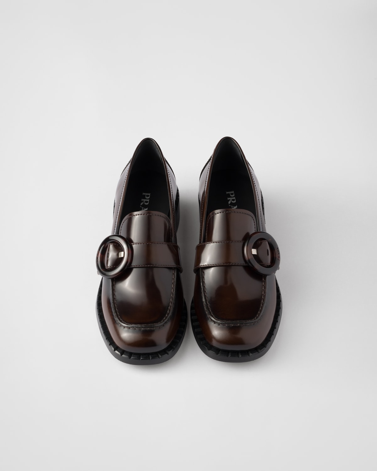 Prada Mocasines de piel cepillada Rebajas baratas
