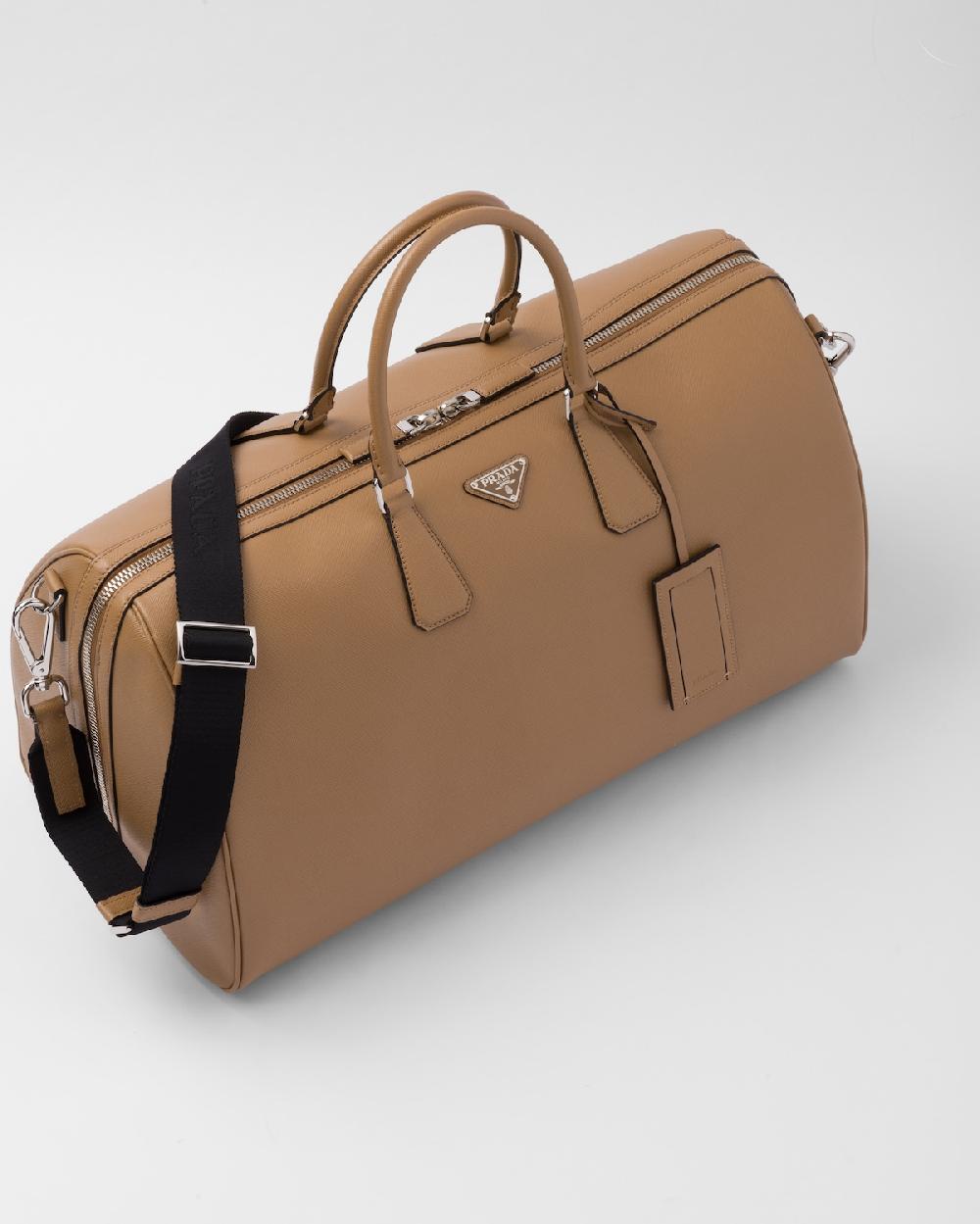 Prada Bolsa de lona en piel Saffiano Liquidación