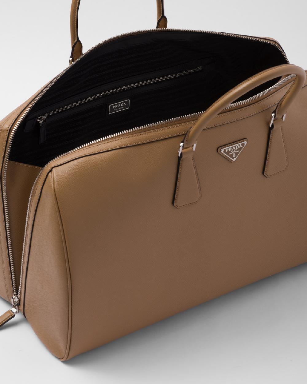 Prada Bolsa de lona en piel Saffiano Liquidación