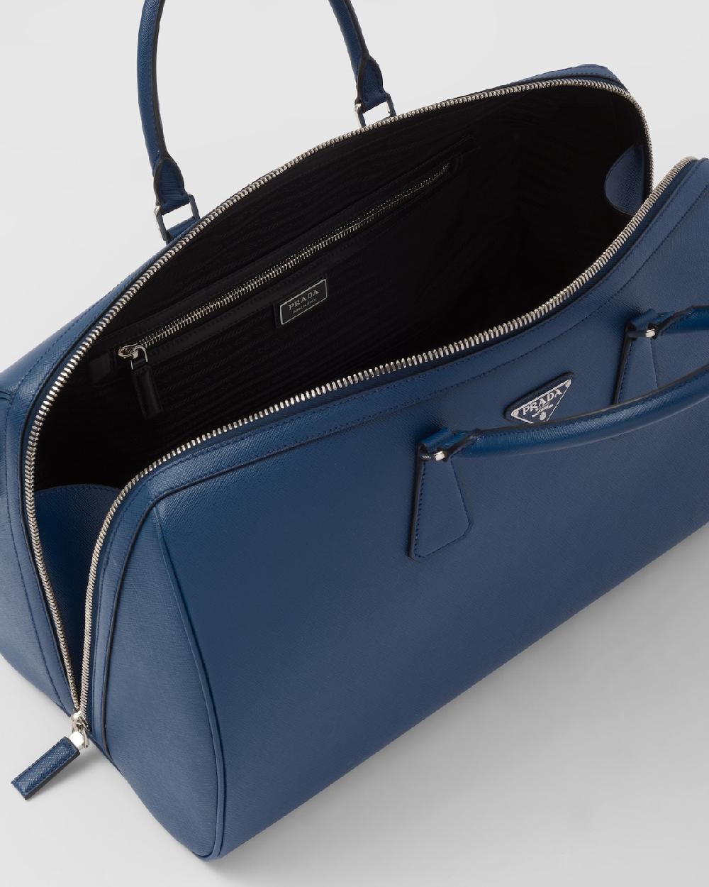 Prada Bolsa de viaje de piel Saffiano Mejor oferta