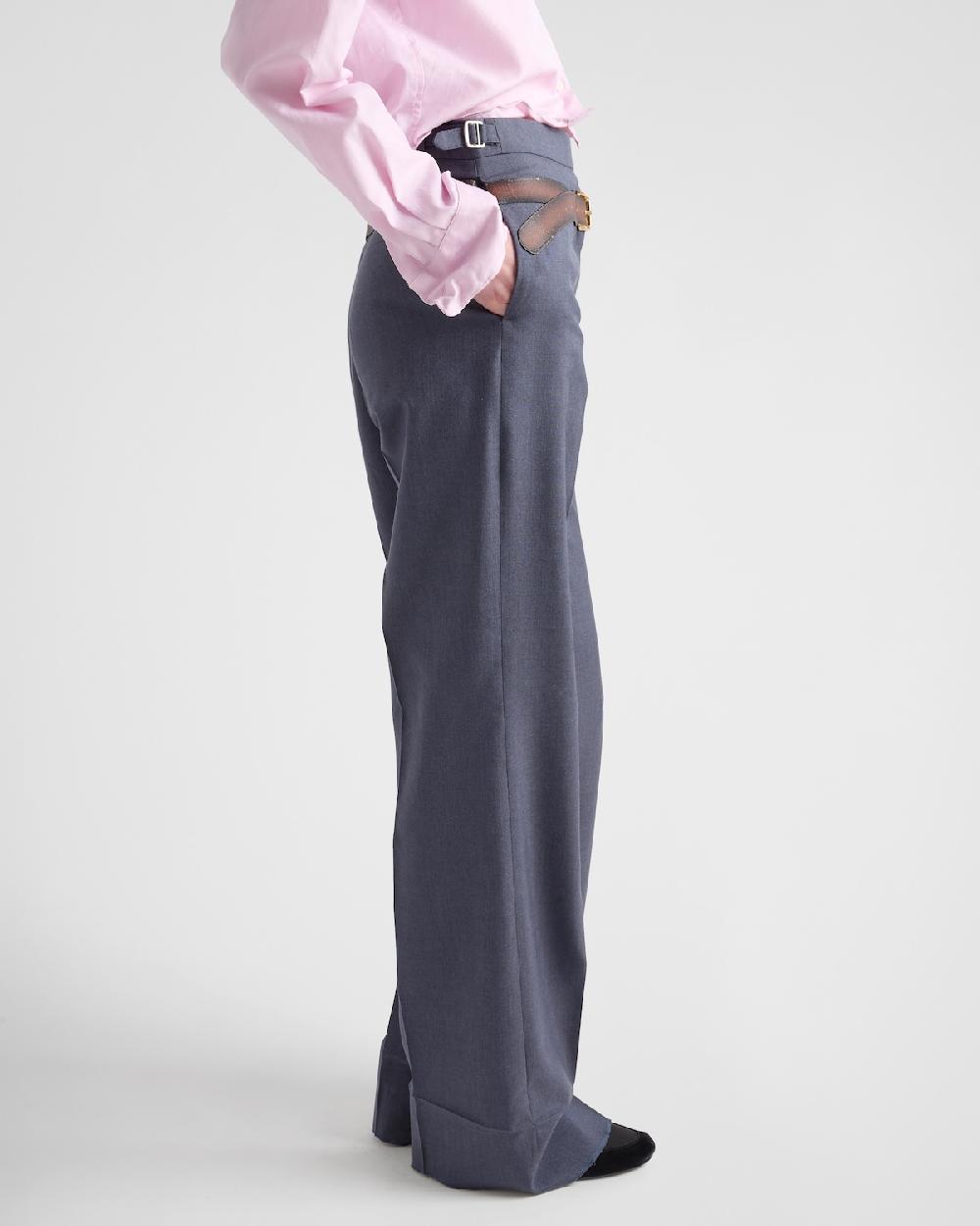 Prada Pantalones de mohair y seda Últimos 3 días