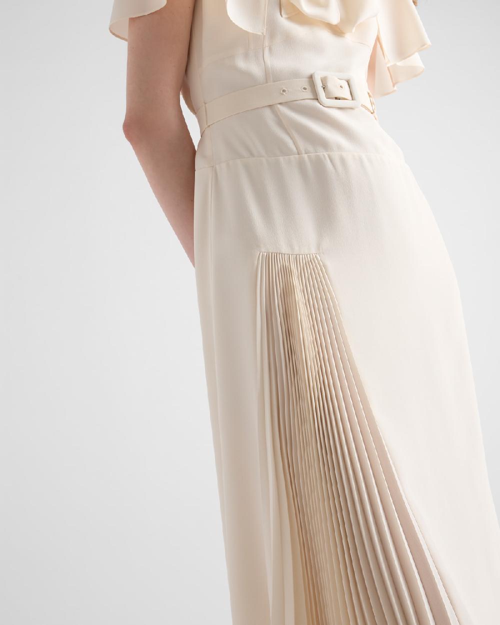 Prada Vestido plisado de crepé Solo queda un día