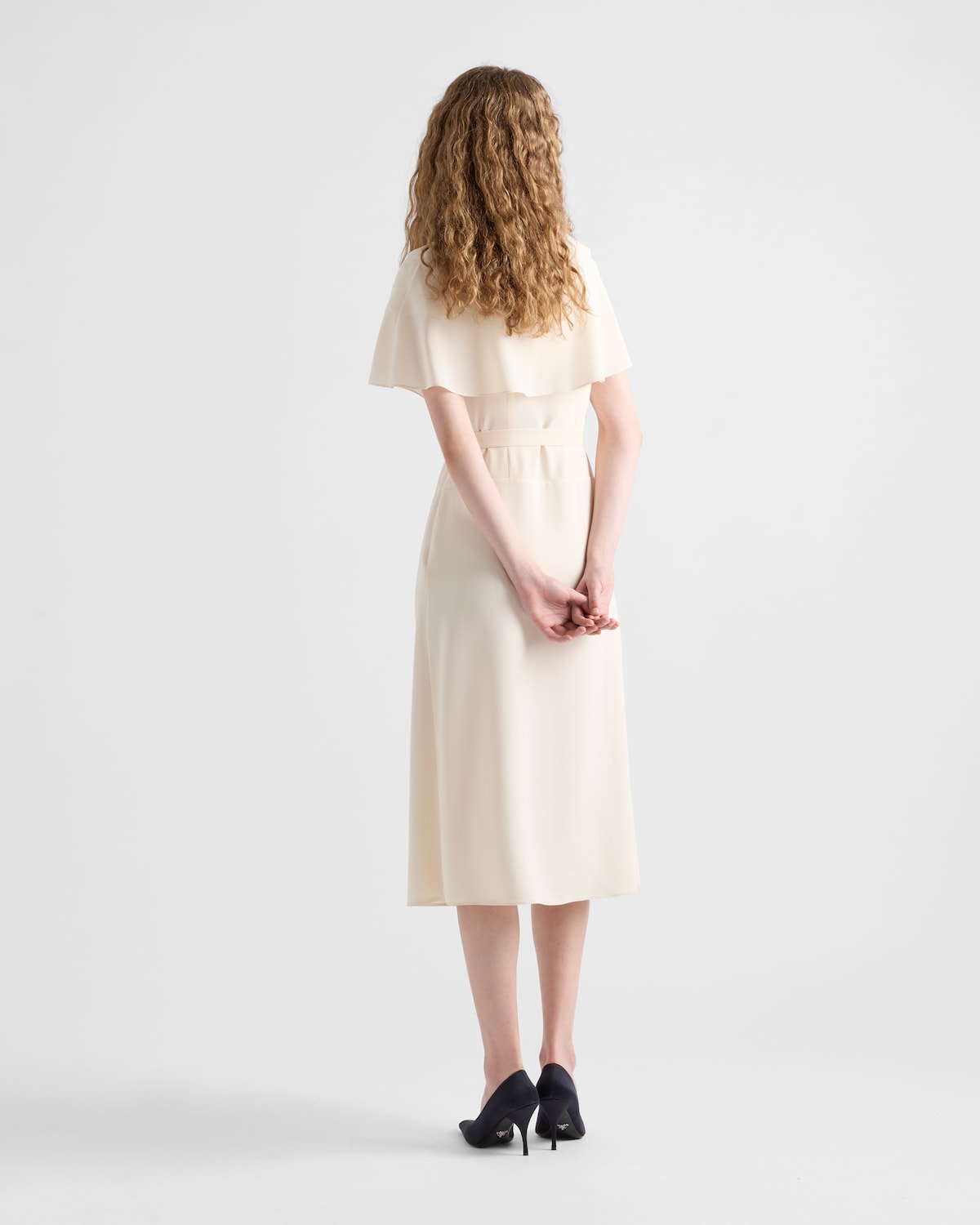 Prada Vestido plisado de crepé Solo queda un día