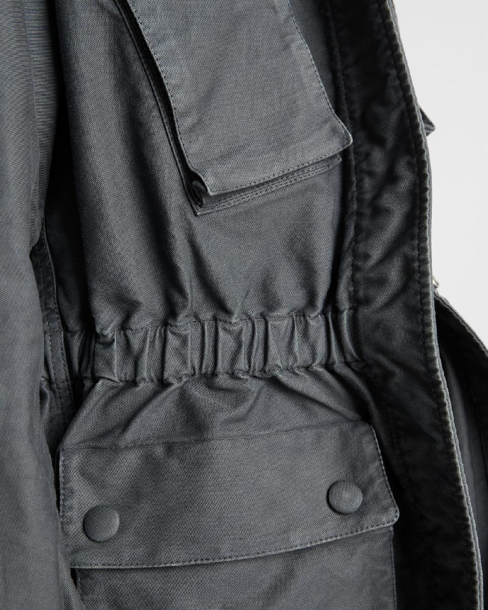 Prada Chaqueta safari de algodón envejecido Tienda de fábrica