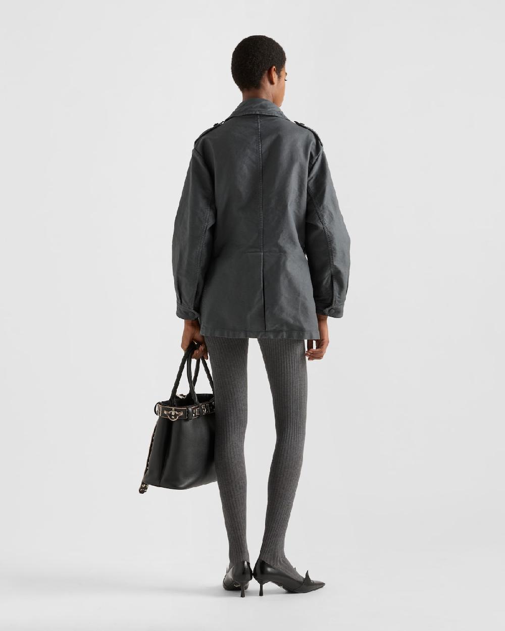 Prada Chaqueta safari de algodón envejecido Tienda de fábrica