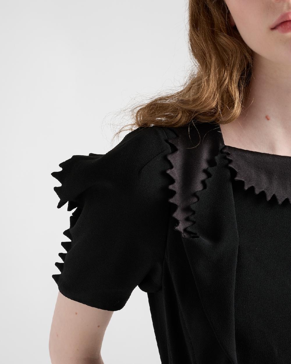 Prada Top de crepé de cady Última moda