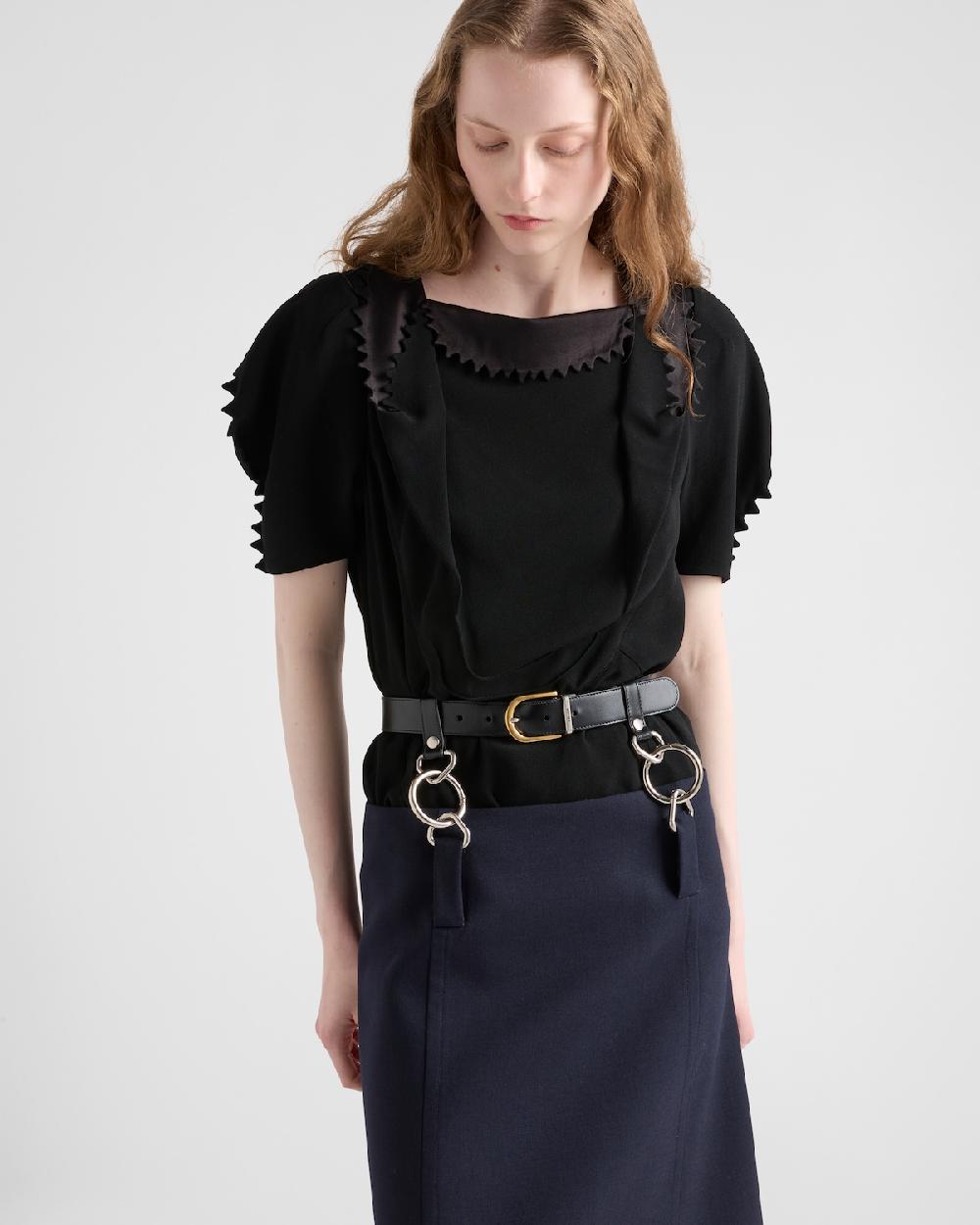 Prada Top de crepé de cady Última moda