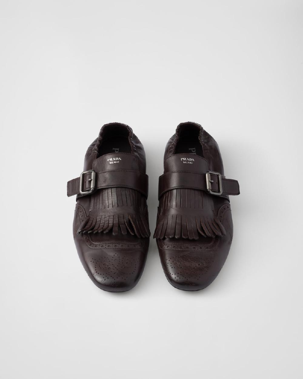Prada Zapatos Shuffle con tira de hebilla y flecos Ofertas de temporada