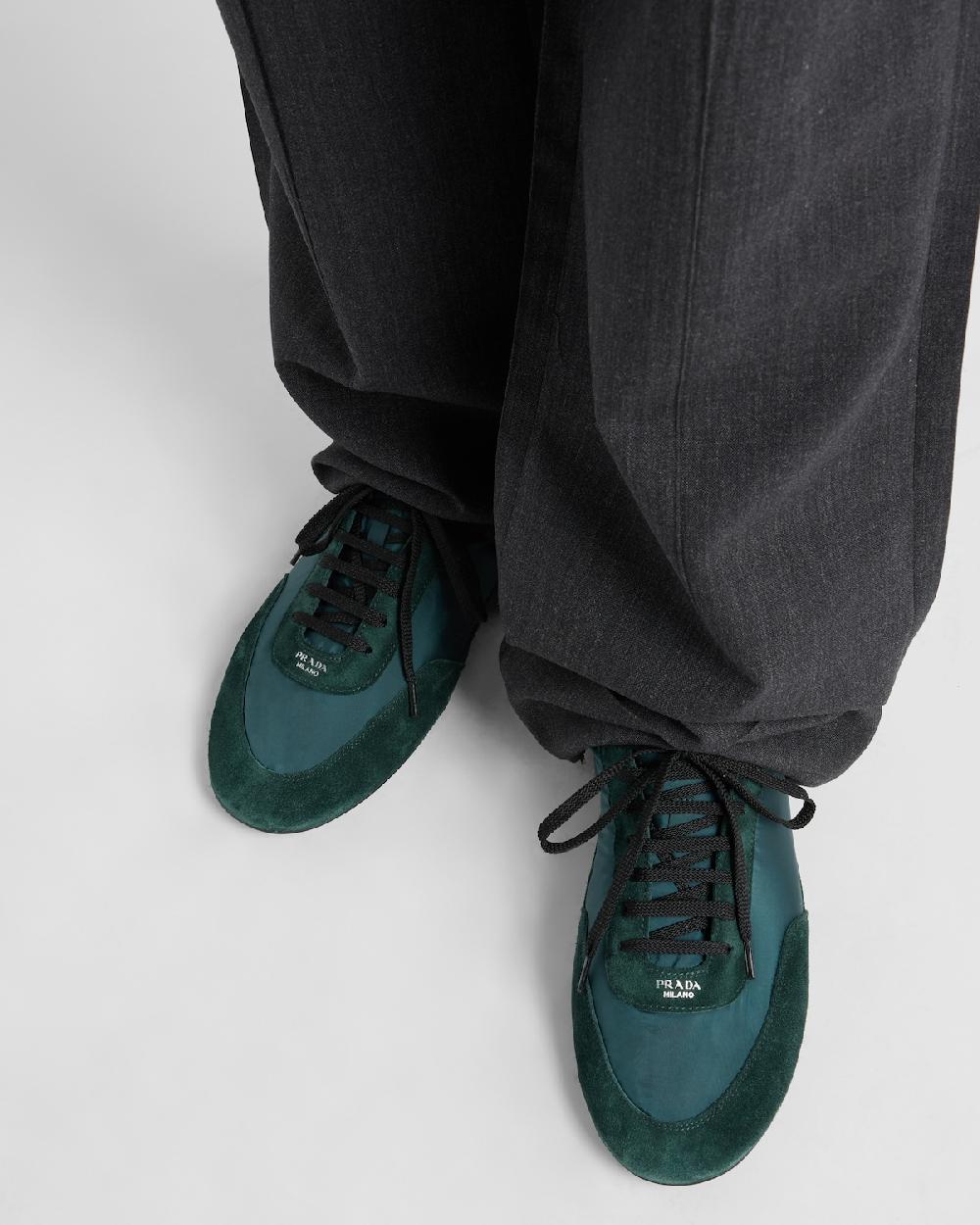 Prada Zapatillas Collapse de Re-Nylon y ante con elástico Precio ultrabajo