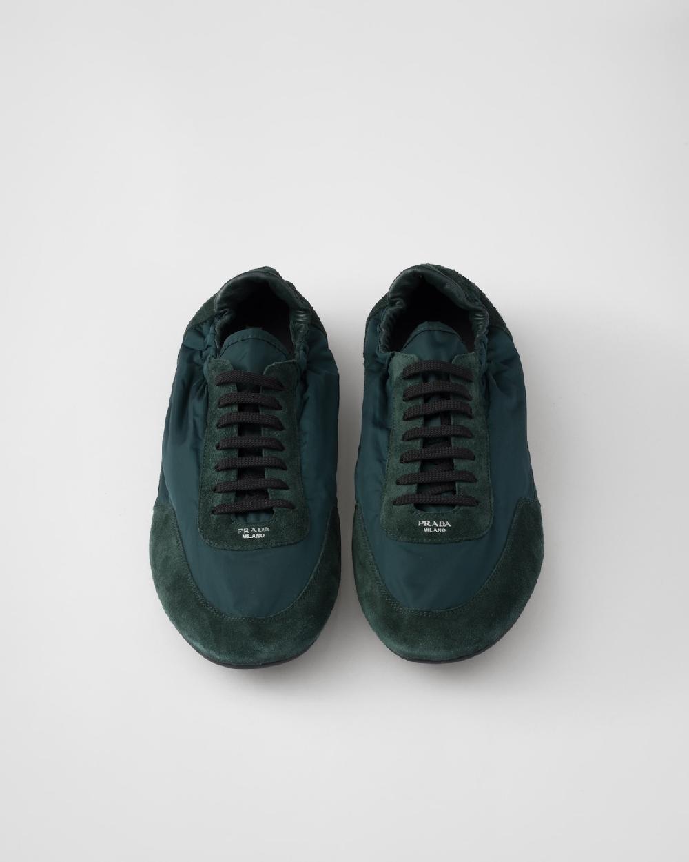 Prada Zapatillas Collapse de Re-Nylon y ante con elástico Precio ultrabajo