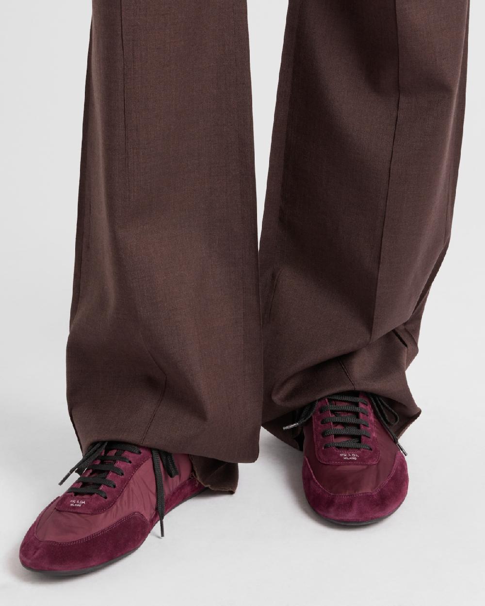 Prada Zapatillas Collapse de Re-Nylon y ante con elástico Devoluciones gratuitas