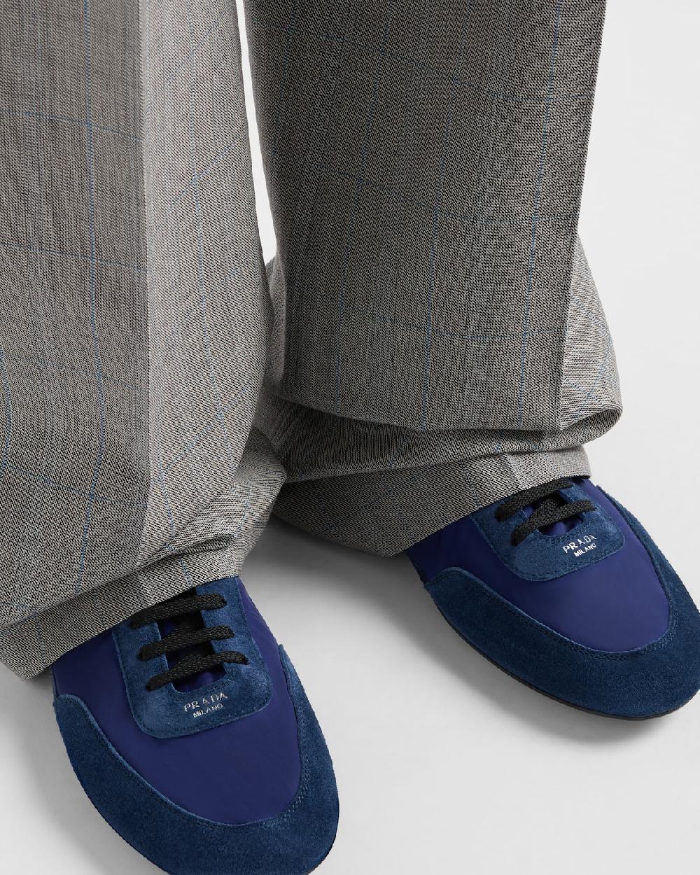 Prada Zapatillas Collapse de Re-Nylon y ante con elástico Outlet