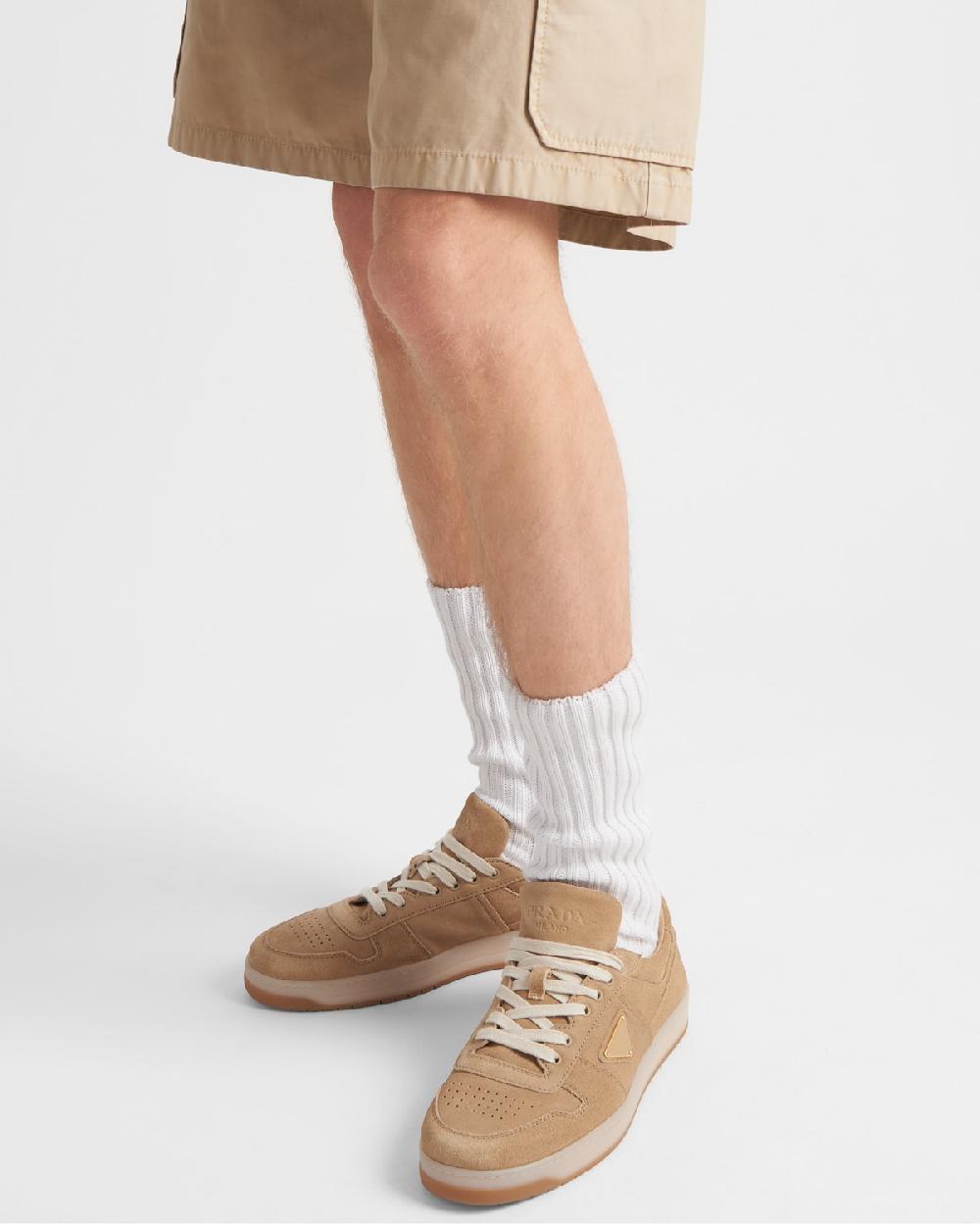 Prada Zapatillas Downtown de ante con efecto lavado Ofertas