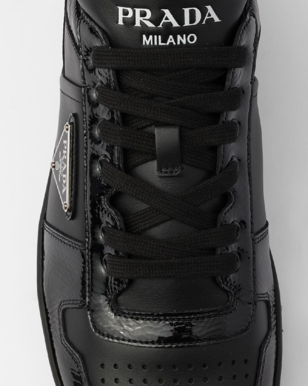 Prada Zapatillas Downtown de piel Gran oferta