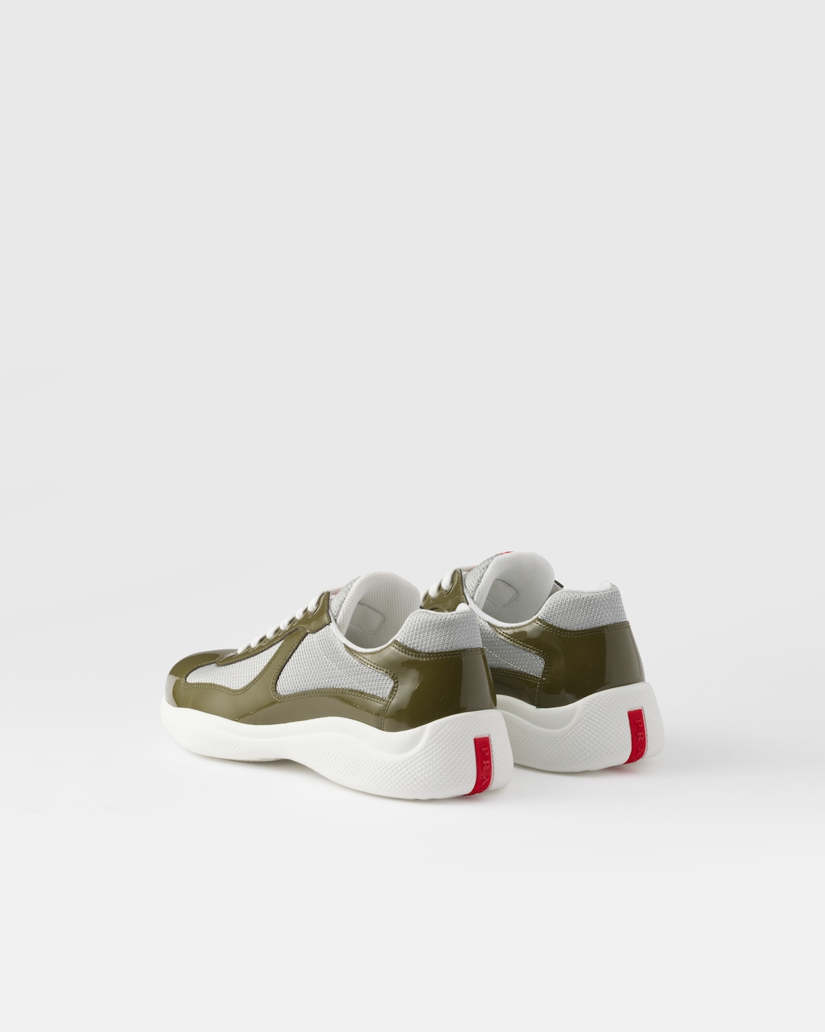 Prada Zapatillas Prada America's Cup de charol y tejido técnico Ventas relámpago