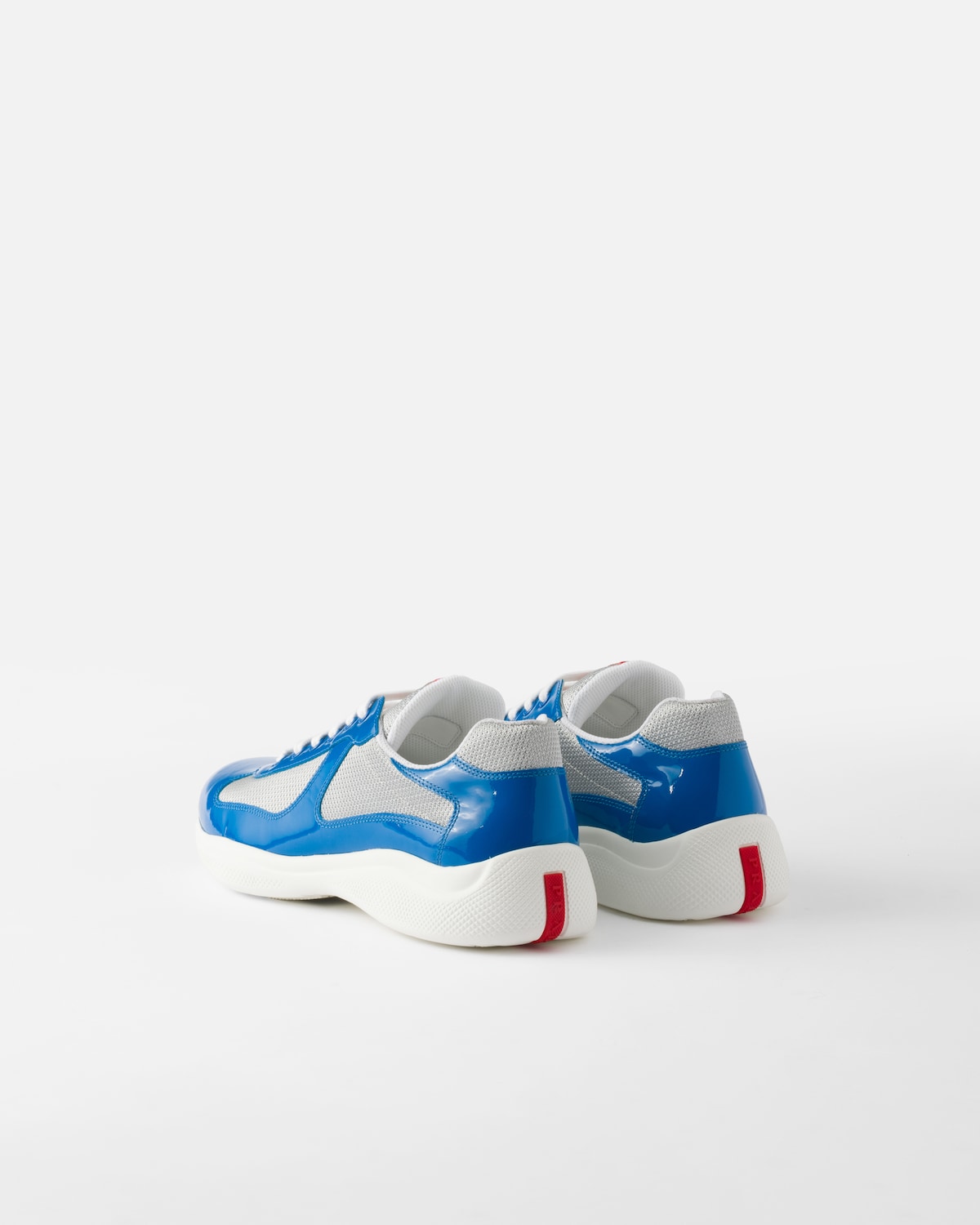 Prada Zapatillas Prada America's Cup de charol y tejido técnico Descuento