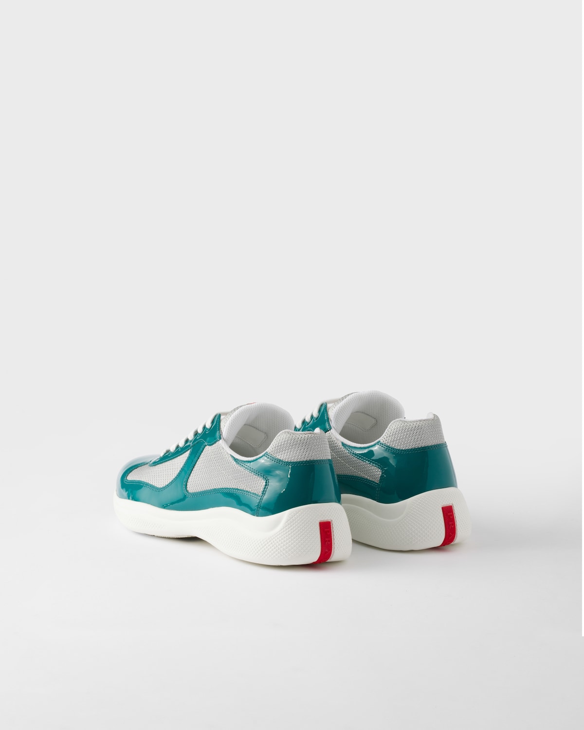 Prada Zapatillas Prada America's Cup de charol y tejido técnico Tienda