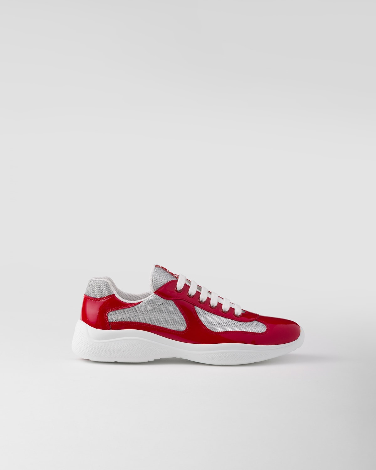 Prada Zapatillas Prada America's Cup de charol y tejido técnico Tienda