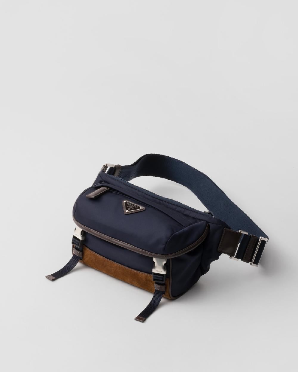 Prada Bolso bandolera de Re-Nylon y piel pequeño Rebajas online