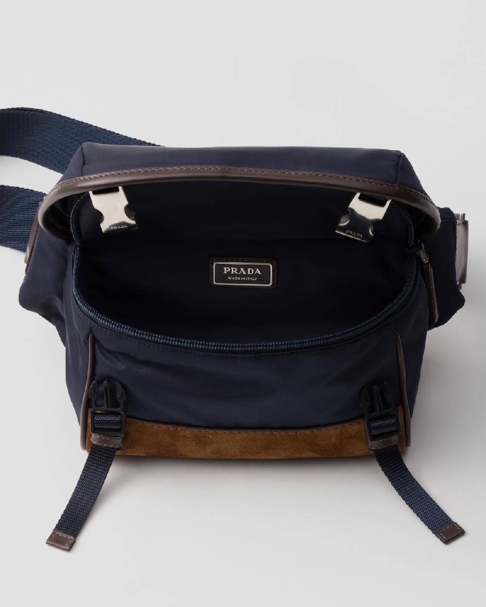 Prada Bolso bandolera de Re-Nylon y piel pequeño Rebajas online