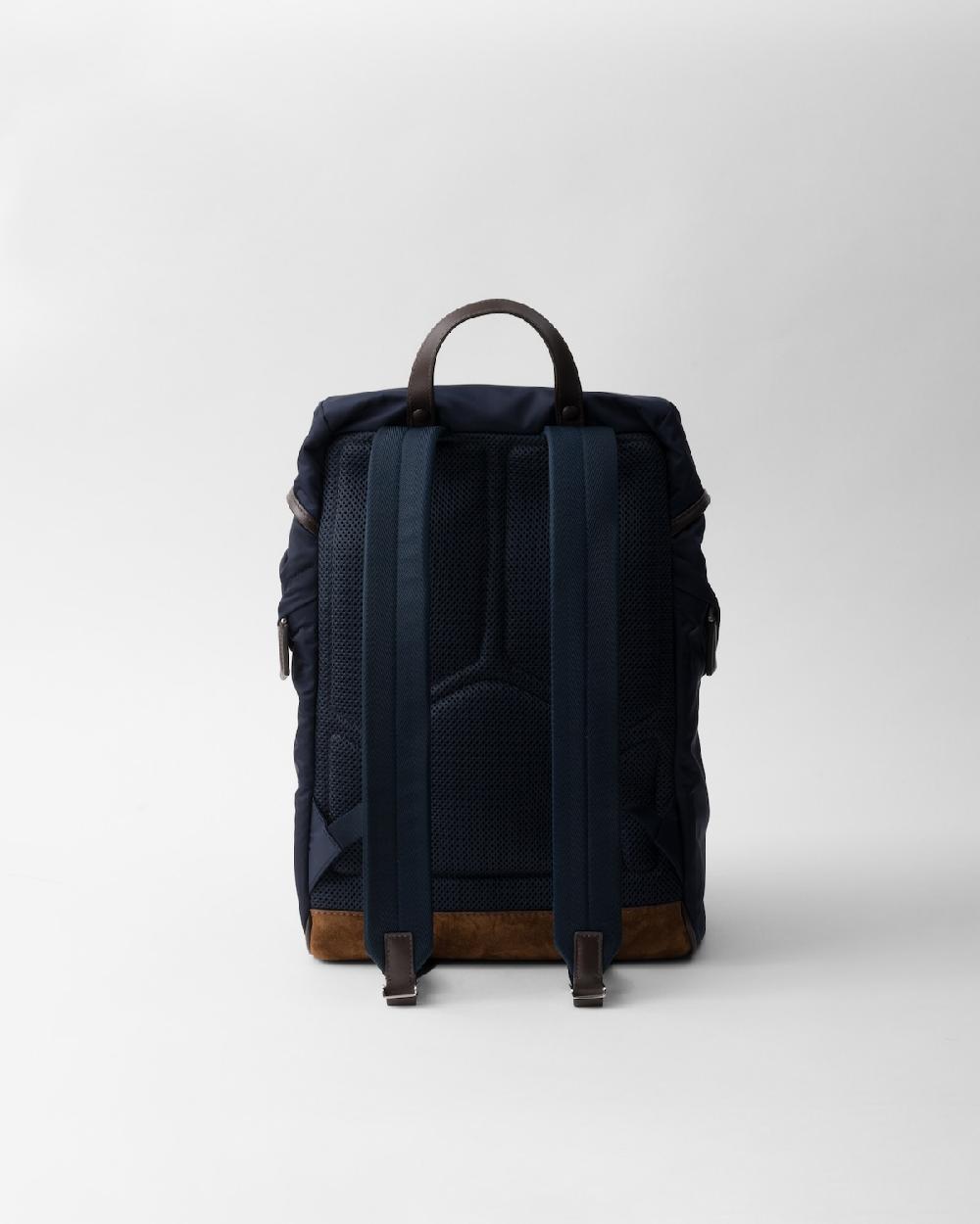 Prada Mochila de Re-Nylon y piel Oferta especial