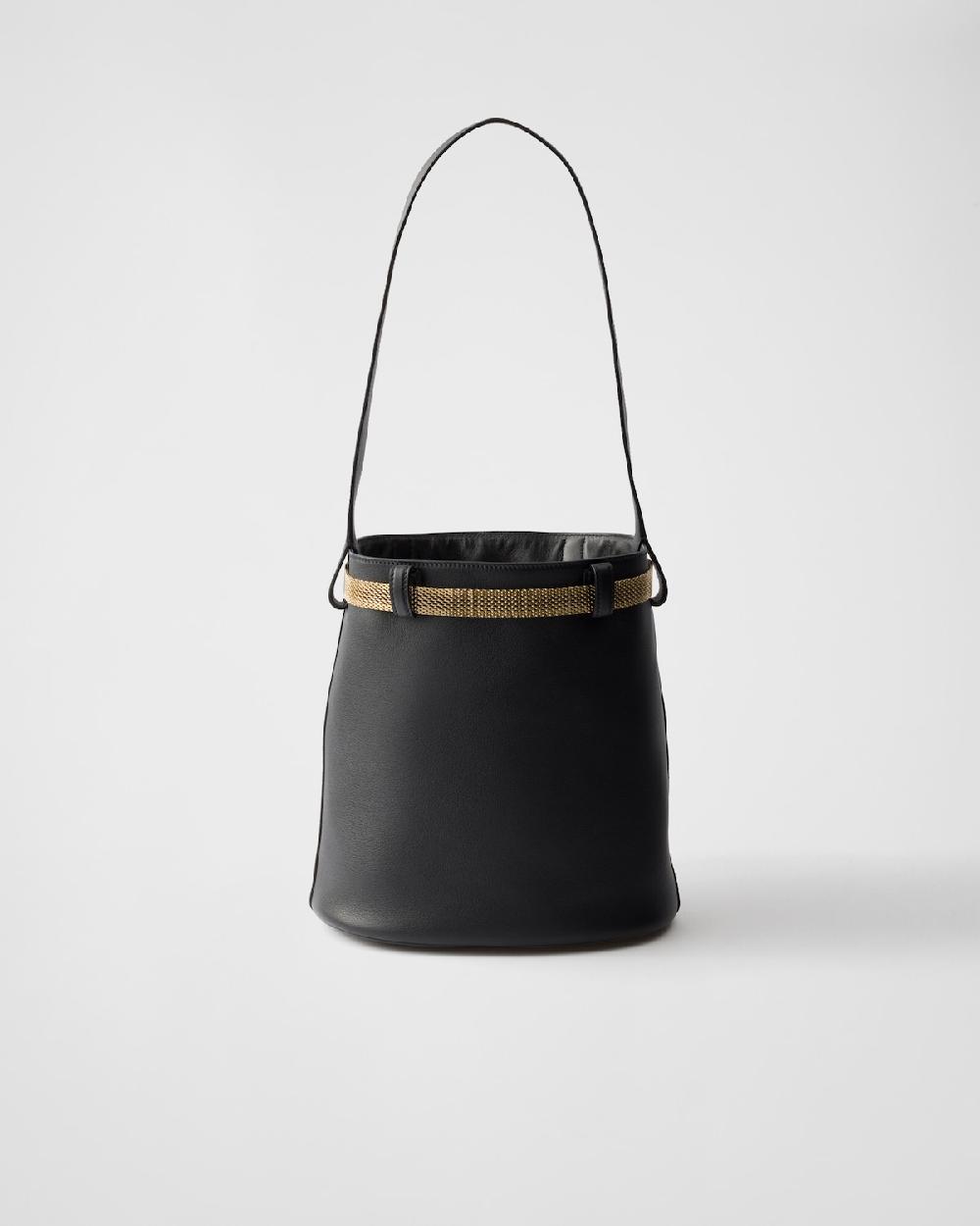 Prada Bolso saco Prada Buckle de piel con cinturón joya Envío gratis