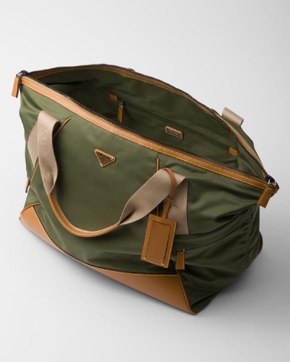 Prada Bolsa de viaje de Re-Nylon y piel Últimos 3 días