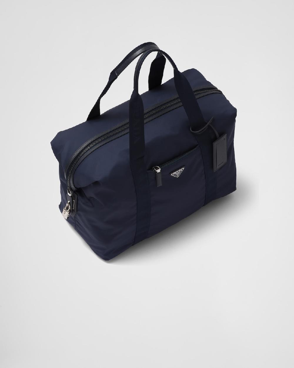 Prada Bolsa de lona en piel Saffiano y Re-Nylon Último día
