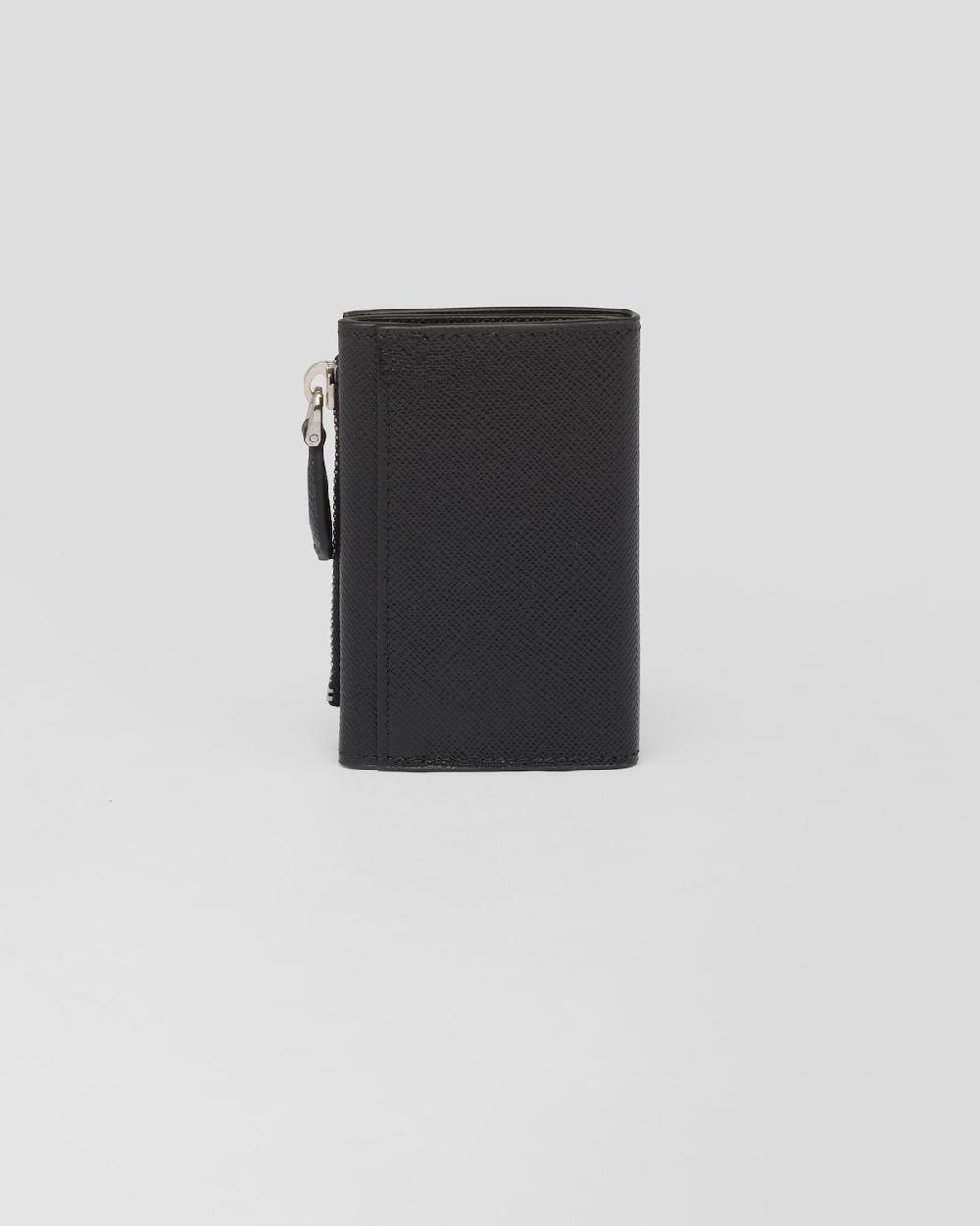 Prada Tarjetero de piel Saffiano Oferta exclusiva
