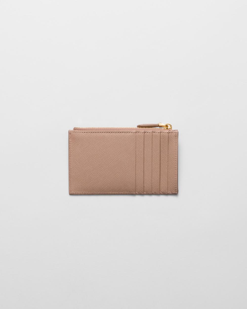 Prada Tarjetero de piel Saffiano Última moda