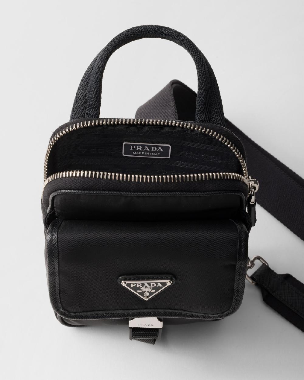 Prada Funda para smartphone de Re-Nylon y piel Saffiano Rebajas baratas