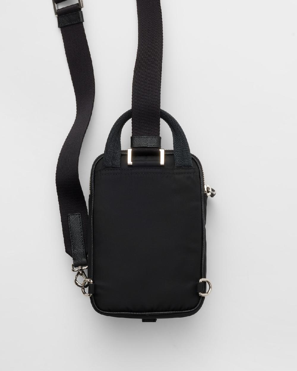 Prada Funda para smartphone de Re-Nylon y piel Saffiano Rebajas baratas