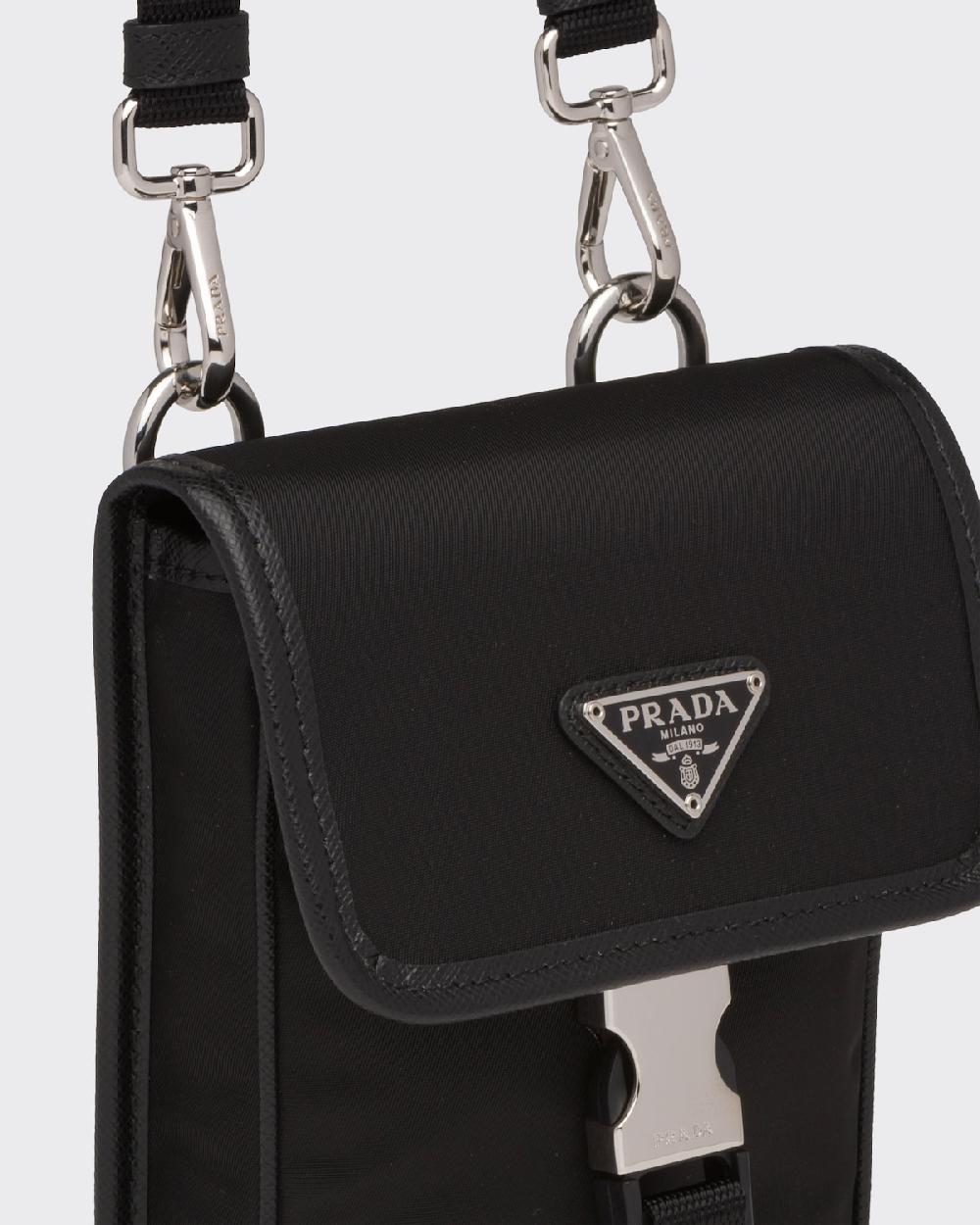 Prada Funda para smartphone de Re-Nylon y piel Saffiano Rebajas de fábrica