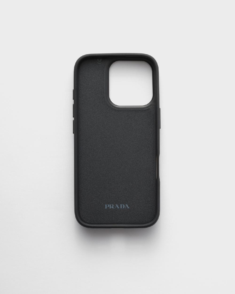Prada Funda de piel Saffiano para iPhone 16 Pro Mejor oferta