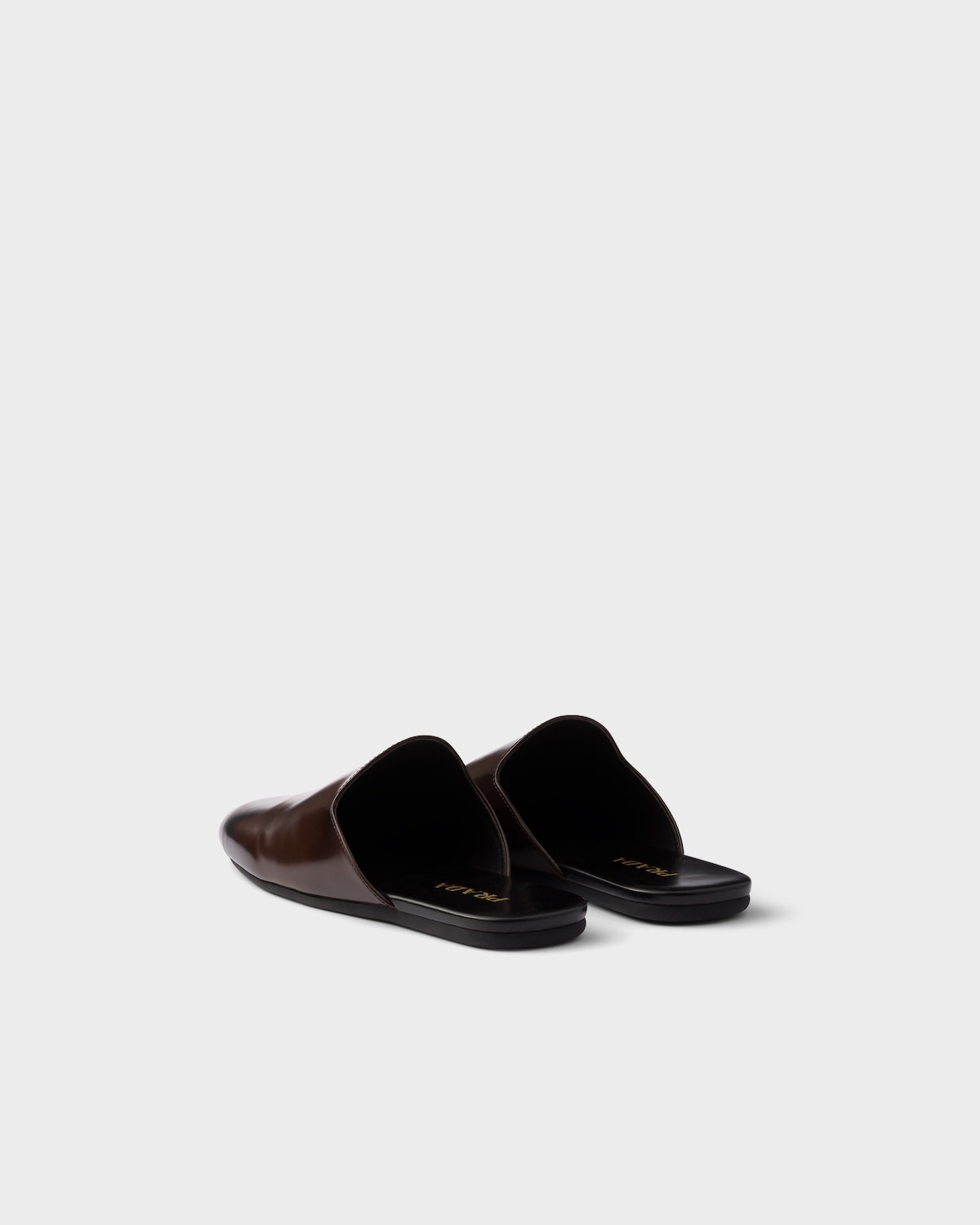 Prada Mules de piel cepillada Promoción por tiempo limitado