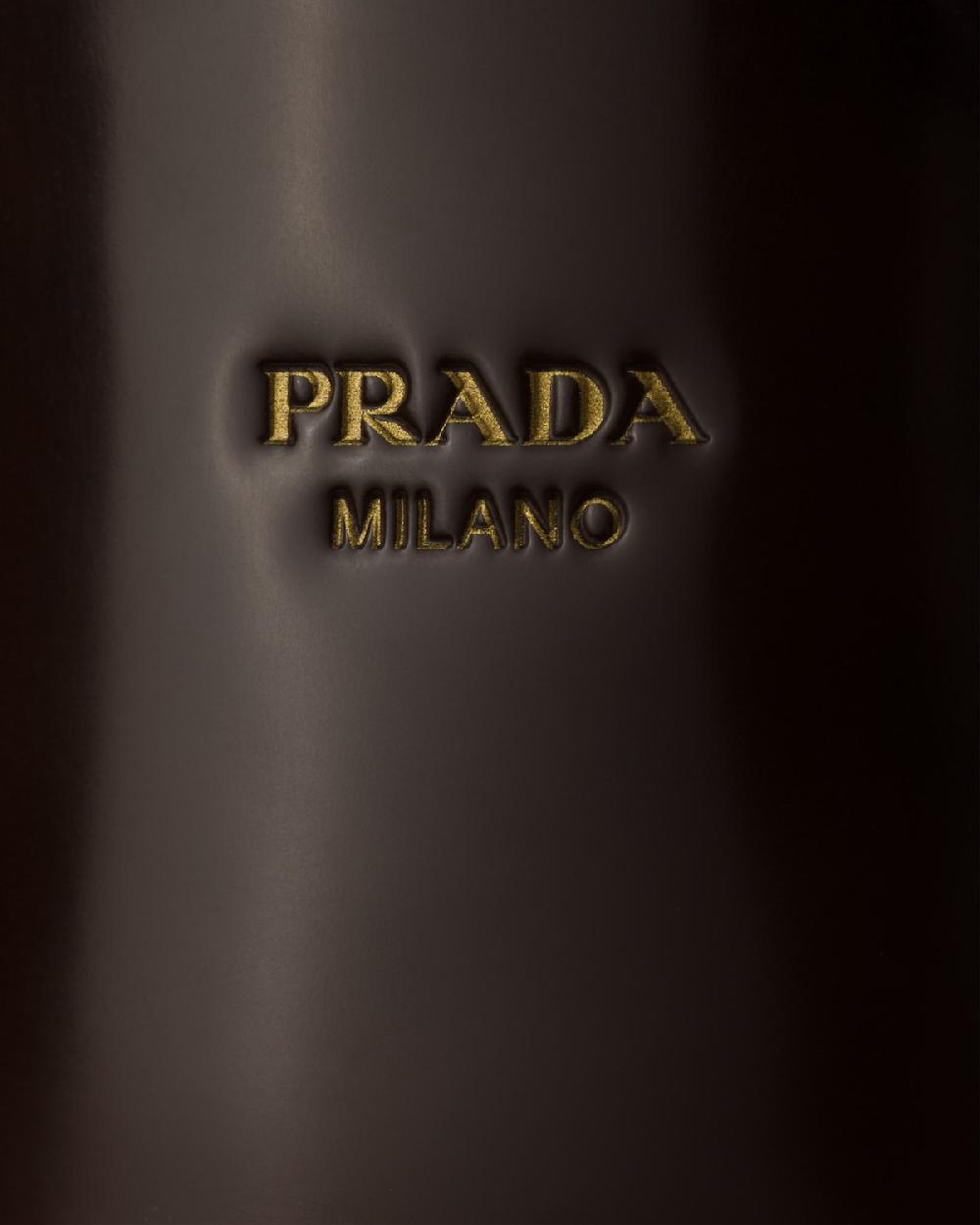 Prada Mules de piel cepillada Promoción por tiempo limitado