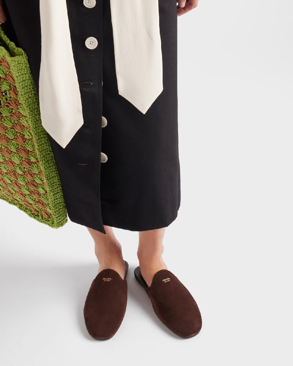 Prada Mules de ante Solo hoy