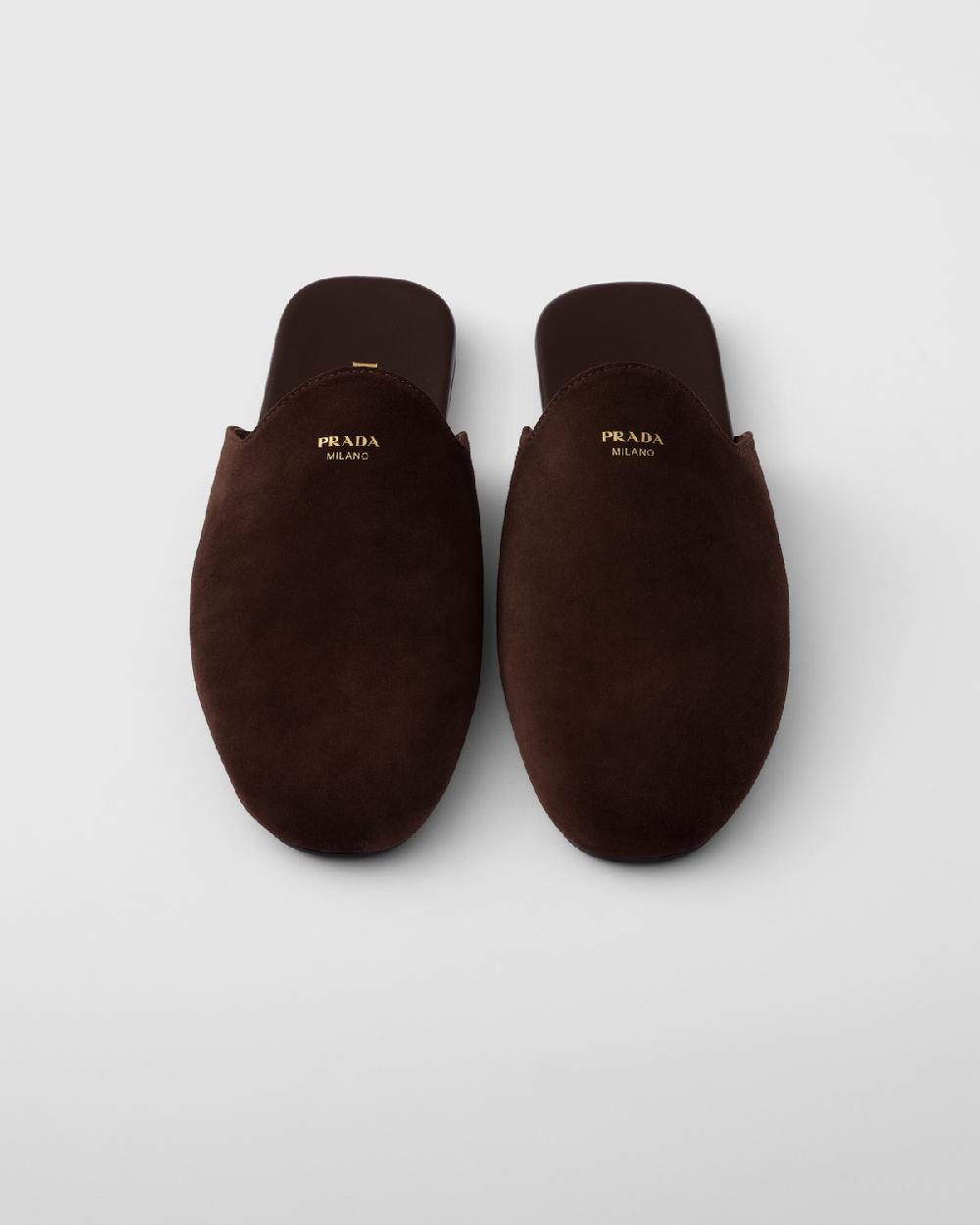 Prada Mules de ante Solo hoy