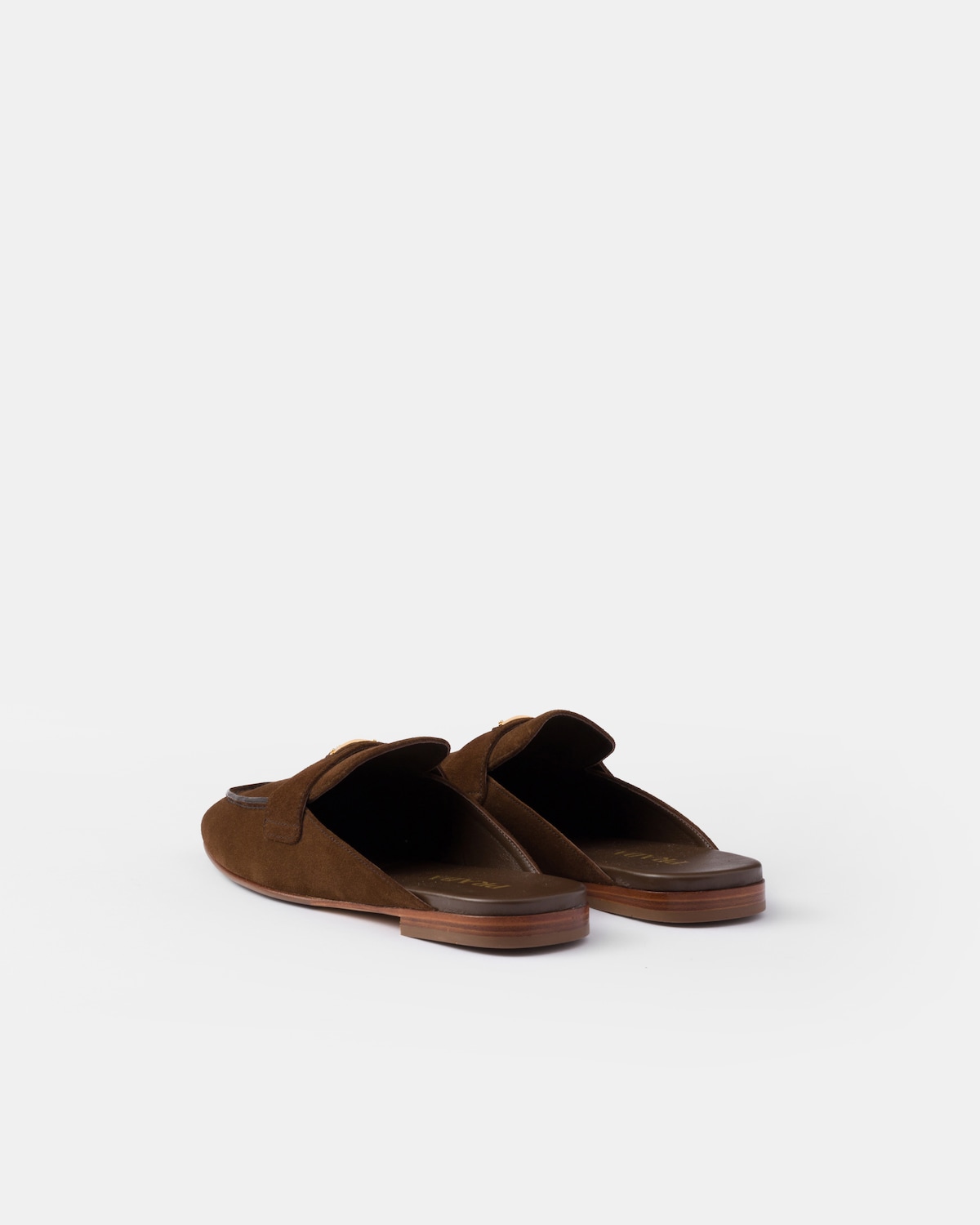Prada Zapatillas estilo pantufla de ante Promoción trimestral