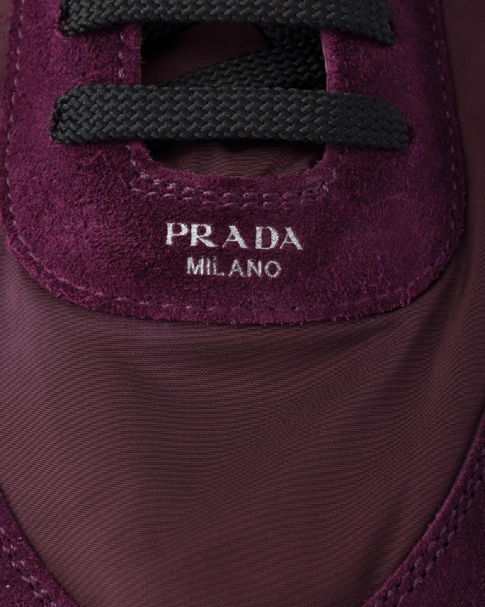 Prada Zapatillas Collapse de Re-Nylon y ante Liquidación