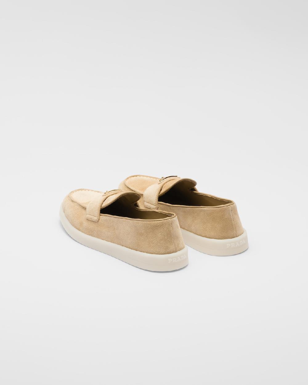 Prada Mocasines de piel de ante Tienda de fábrica